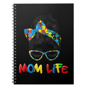 Autistic Autism Awareness Mom Life Shirts Women Mo Notebook