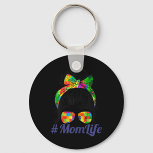 Autistic Autism Awareness Mom Life Women Mom. This Keychain