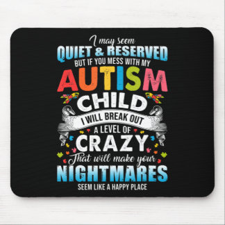 Autistic Autism Awareness Puzzle Pieces Proud Auti Mouse Pad
