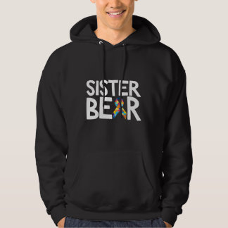 Autistic Autism Awareness Sister Bear Kids Girls W Hoodie