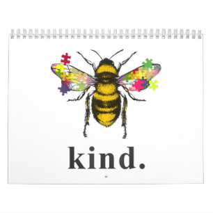 Autistic   Autism Be Kind Beekeeper Puzzle Piece Calendar