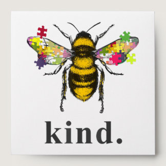 Autistic | Autism Be Kind Beekeeper Puzzle Piece Envelope