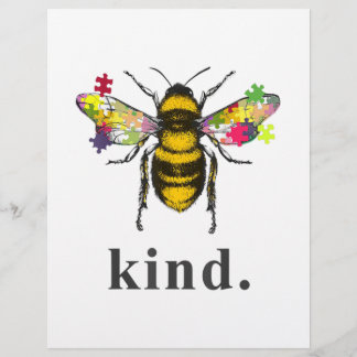 Autistic | Autism Be Kind Beekeeper Puzzle Piece Letterhead