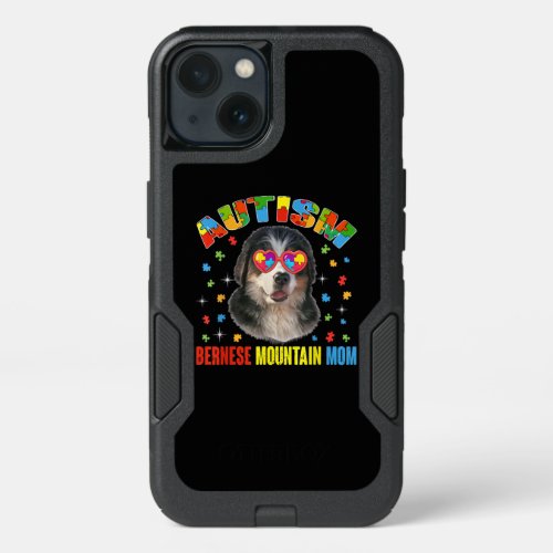 Autistic  Autism Bernese Mountain Dog Mom Puzzle iPhone 13 Case