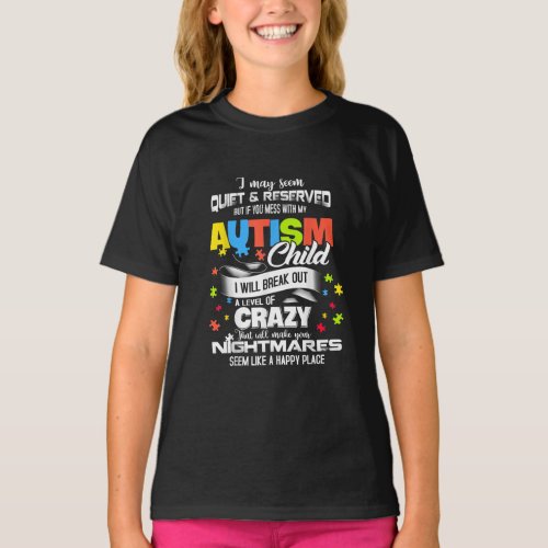 Autistic  Autism Child I Will Break Out A Level T_Shirt