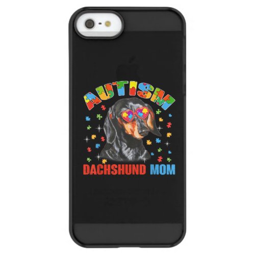 Autistic  Autism Dachshund Dog Mom Puzzle Piece Permafrost iPhone SE55s Case