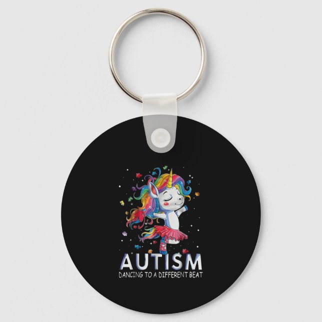 Autistic | Autism Dancing To A Different Beat Keychain (Front)