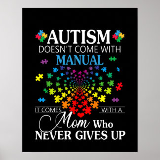 Autistic | Autism Doesn't Come With Manual Poster