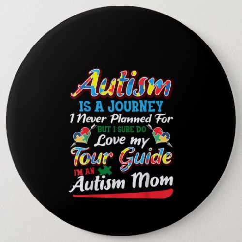 Autistic  Autism Is A Journey I Never Planner Button
