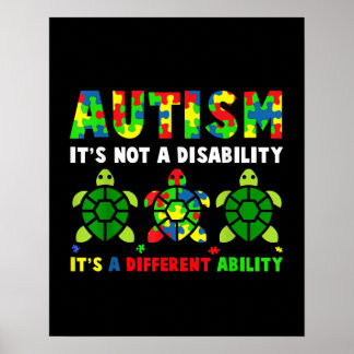 Autistic | Autism It's Not A Disability Poster