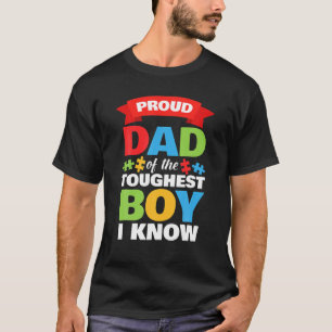 Autistic Awareness Month Mens Proud Autism Dad Son T-Shirt