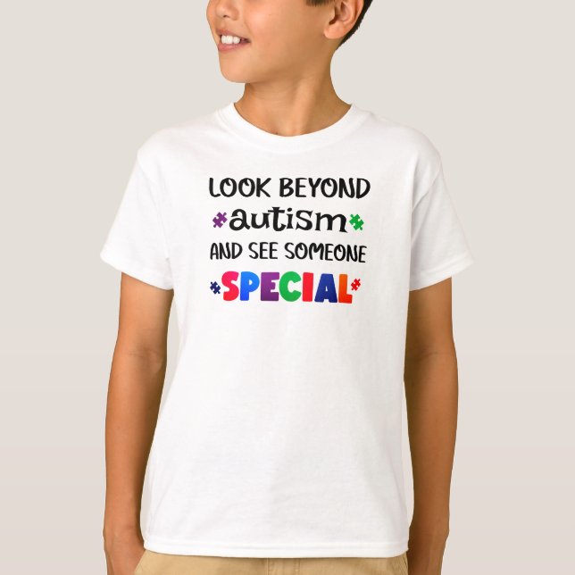 Autistic Basic Hanes Tagless ComfortSoft® T-Shirt (Front)