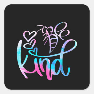 Autistic   Be Kind Autism Awareness Square Sticker