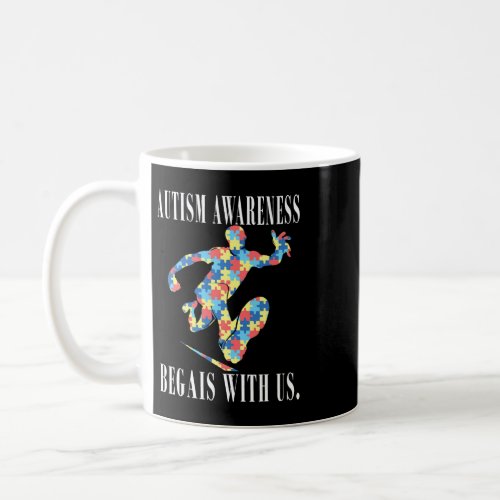 Autistic Begins With US Run For Autism Run For Lov Coffee Mug