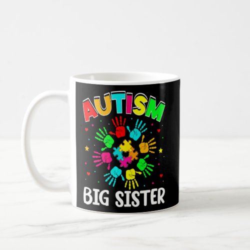 Autistic Big Sister Puzzle Support Family Autism A Coffee Mug