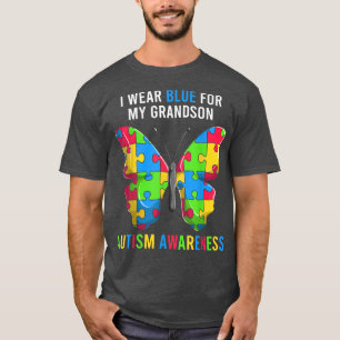 Autistic Butterfly s, Autism Grandson Grandma Gran T-Shirt