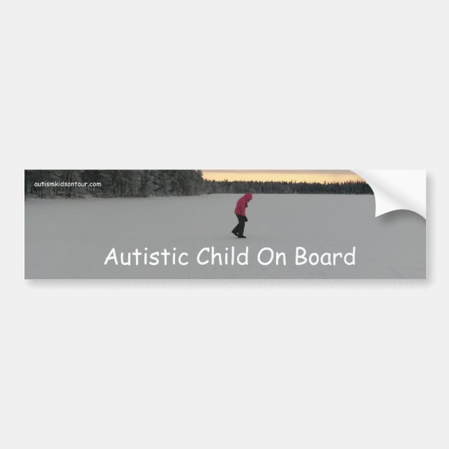 Autistic Child on Board Bumper Sticker (Front)