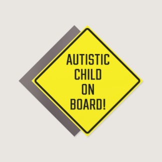 AUTISTIC CHILD ON BOARD Car Magnet