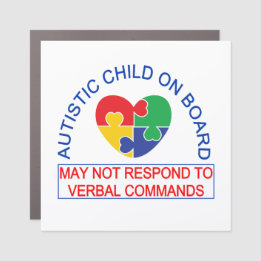 Autistic Child Onboard Car Magnet
