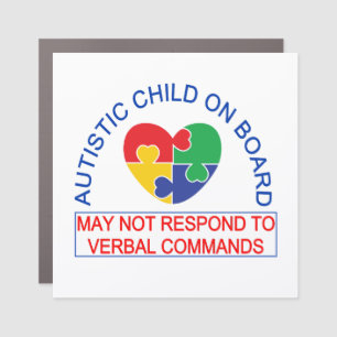 Autistic Child Onboard Car Magnet