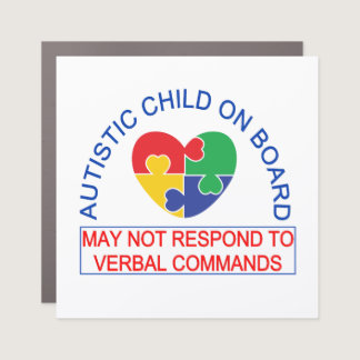 Autistic Child Onboard Car Magnet