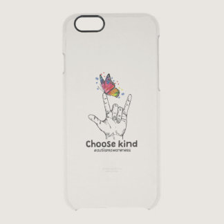 Autistic | Choose Kind Autism Awareness Butterfly Clear iPhone 6/6S Case