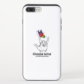 Autistic | Choose Kind Autism Awareness Butterfly iPhone 8/7 Plus Slider Case