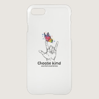 Autistic | Choose Kind Autism Awareness Butterfly iPhone SE/8/7 Case