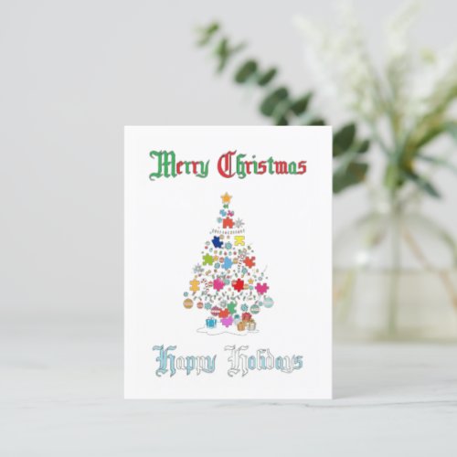 Autistic Christmas Postcard