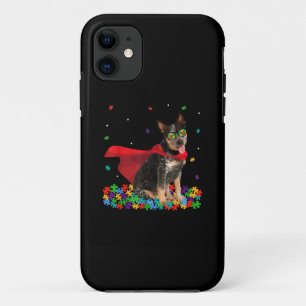 Autistic Cool Australian Cattle Dog Hero Autism iPhone 11 Case