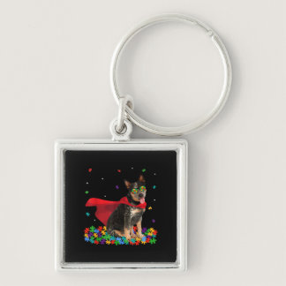 Autistic | Cool Australian Cattle Dog Hero Autism Keychain