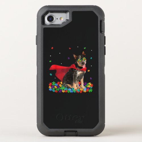Autistic  Cool Australian Cattle Dog Hero Autism OtterBox Defender iPhone SE87 Case