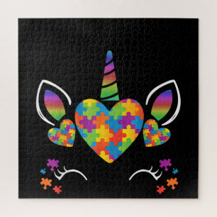 Autistic Cute Unicorn Autism Awareness Puzzle
