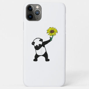 Autistic Dabbing Panda Bear Sunflower iPhone 11 Pro Max Case