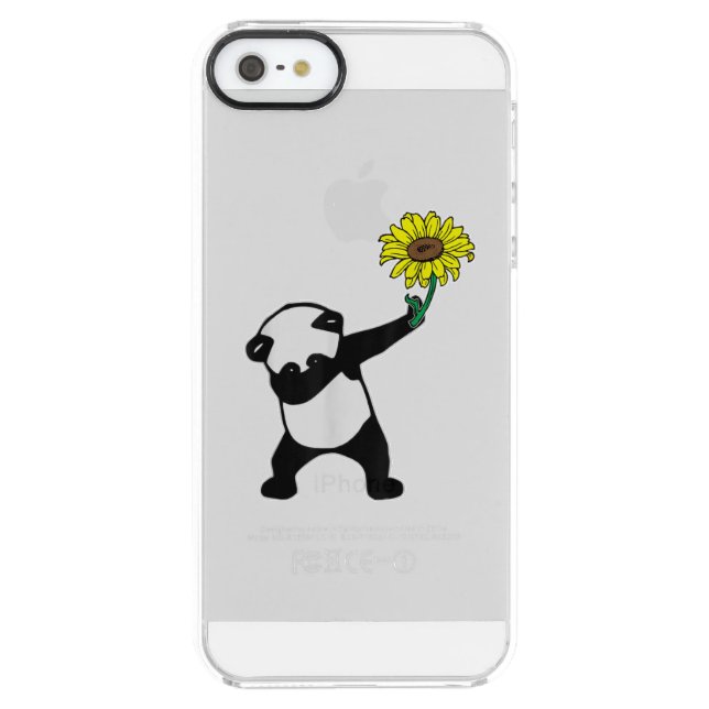 Autistic | Dabbing Panda Bear Sunflower Uncommon iPhone Case (Back)