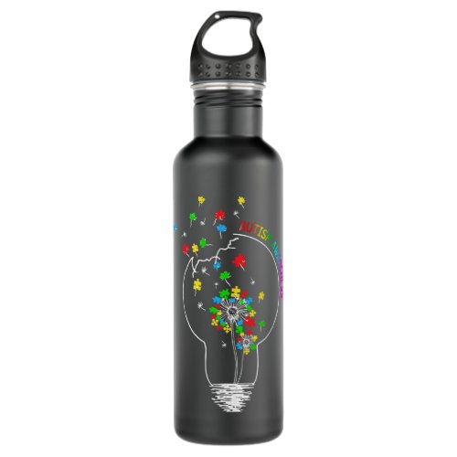 Autistic Dandelion Puzzle Pieces Autism Awareness  Stainless Steel Water Bottle
