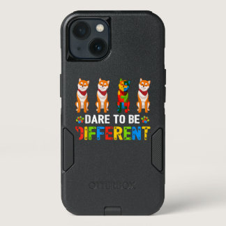 Autistic | Dare To Be Different Cute Shiba Inu Dog iPhone 13 Case