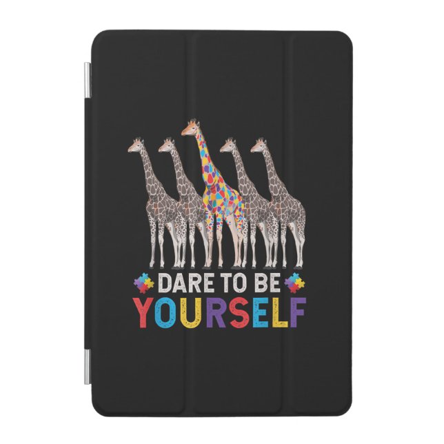 Autistic|Dare To Be Different Giraffe Puzzle Piece iPad Mini Cover (Front)