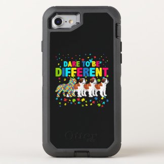 Autistic | Dare To Be Different Saint Bernard Dog OtterBox Defender iPhone SE/8/7 Case