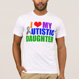 Autistic Daughter Proud Autism Dad T-Shirt