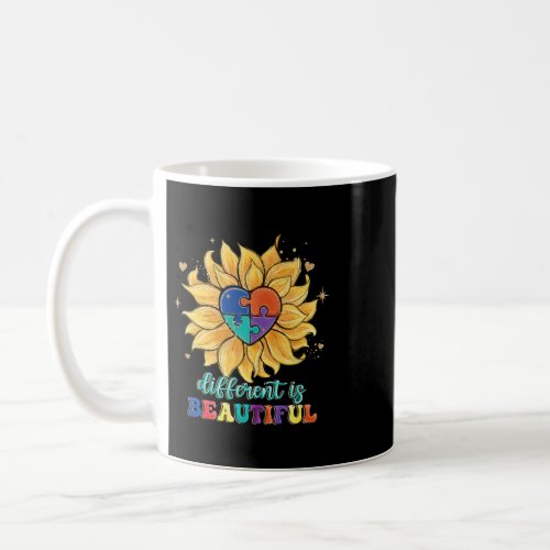 Autistic Different Is Beautiful Autism Support Aut Coffee Mug