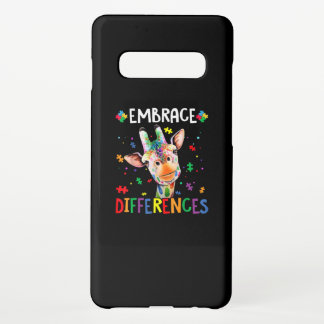 Autistic |Embrace Differences Giraffe Puzzle Piece Samsung Galaxy S10  Case
