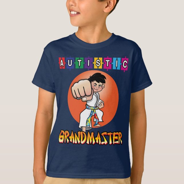 Autistic Grand Master Kid's T-Shirt (Front)
