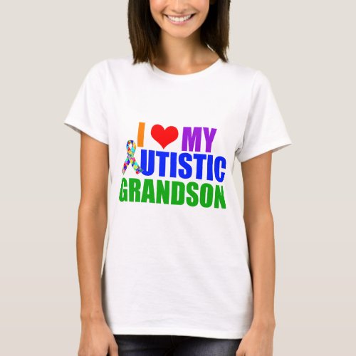 Autistic Grandson Grandma T_Shirt