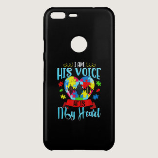 Autistic | I Am His Voice He Is My Heart Puzzle Uncommon Google Pixel XL Case
