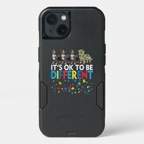 Autistic Its Ok To Be Different Bernese Mountain iPhone 13 Case