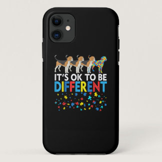 Autistic | It's Ok To Be Different Cute Beagle Dog iPhone 11 Case