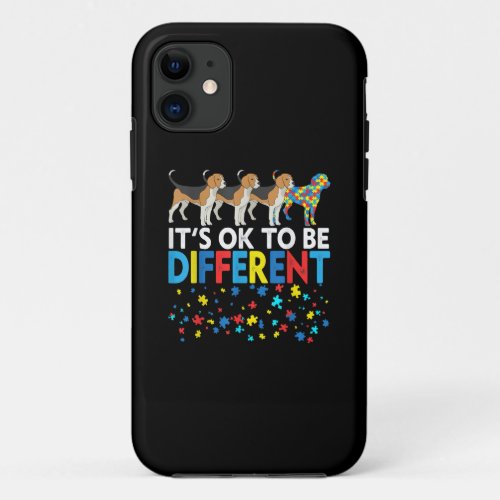 Autistic  Its Ok To Be Different Cute Beagle Dog iPhone 11 Case