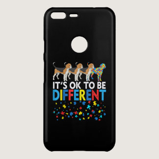Autistic | It's Ok To Be Different Cute Beagle Dog Uncommon Google Pixel XL Case