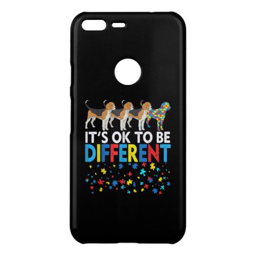 Autistic  Its Ok To Be Different Cute Beagle Dog Uncommon Google Pixel XL Case